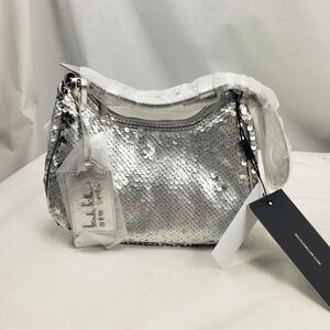 Nicole Miller Silver Sequin Purse NWT